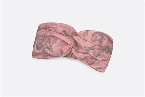 dior bandeau soie|Bandeau Dior Silk Band Toile de Jouy Sauvage Twill de soie rose .